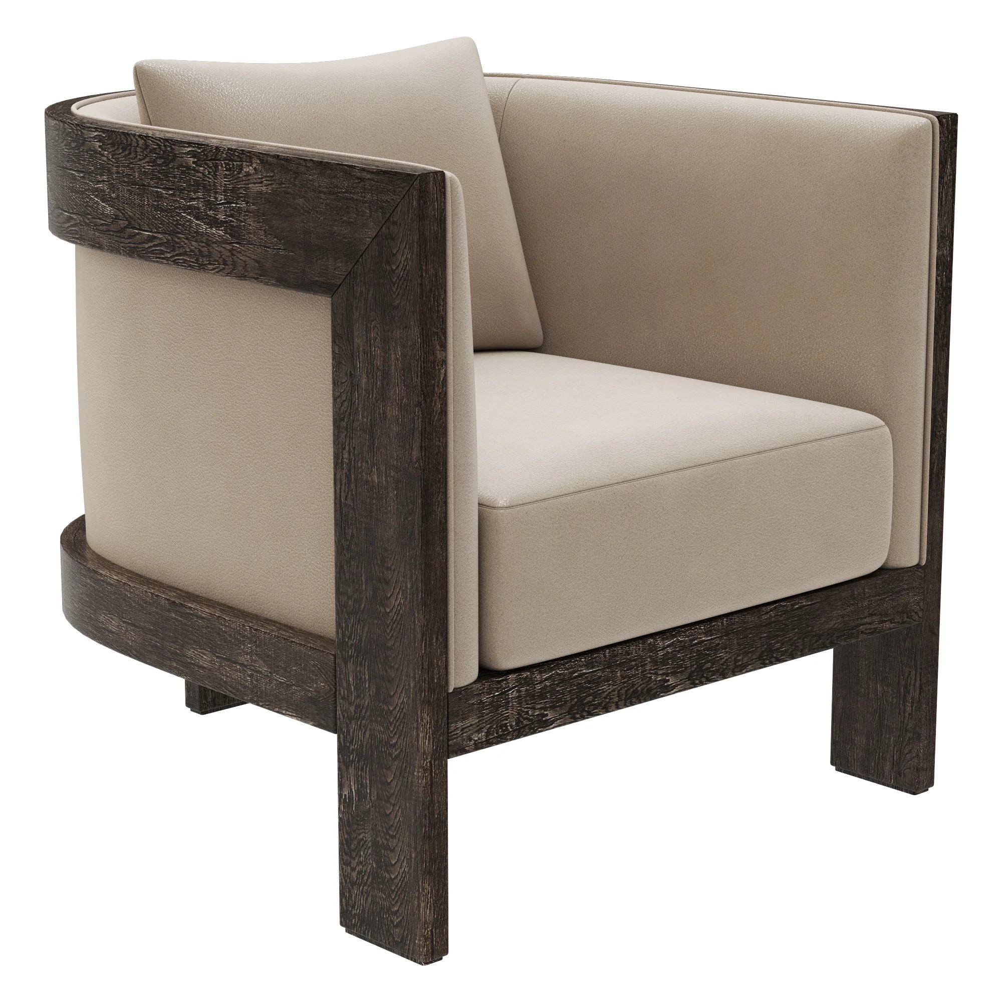 Restoration Hardware Whitby Leather Chair — 3D model preview 1