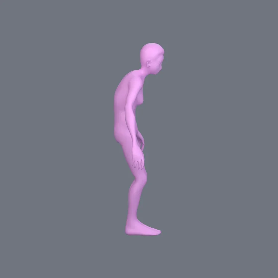 Basemesh Female Elderly, 3D model preview 5