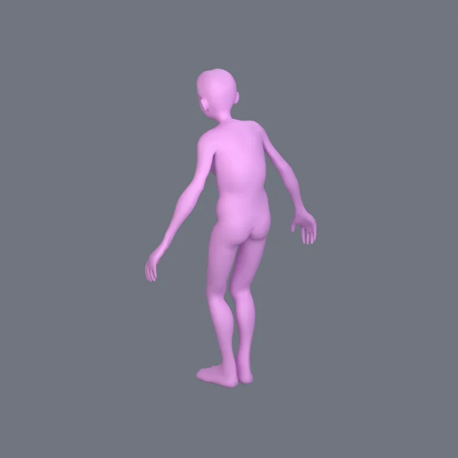 Basemesh Female Elderly, 3D model preview 6