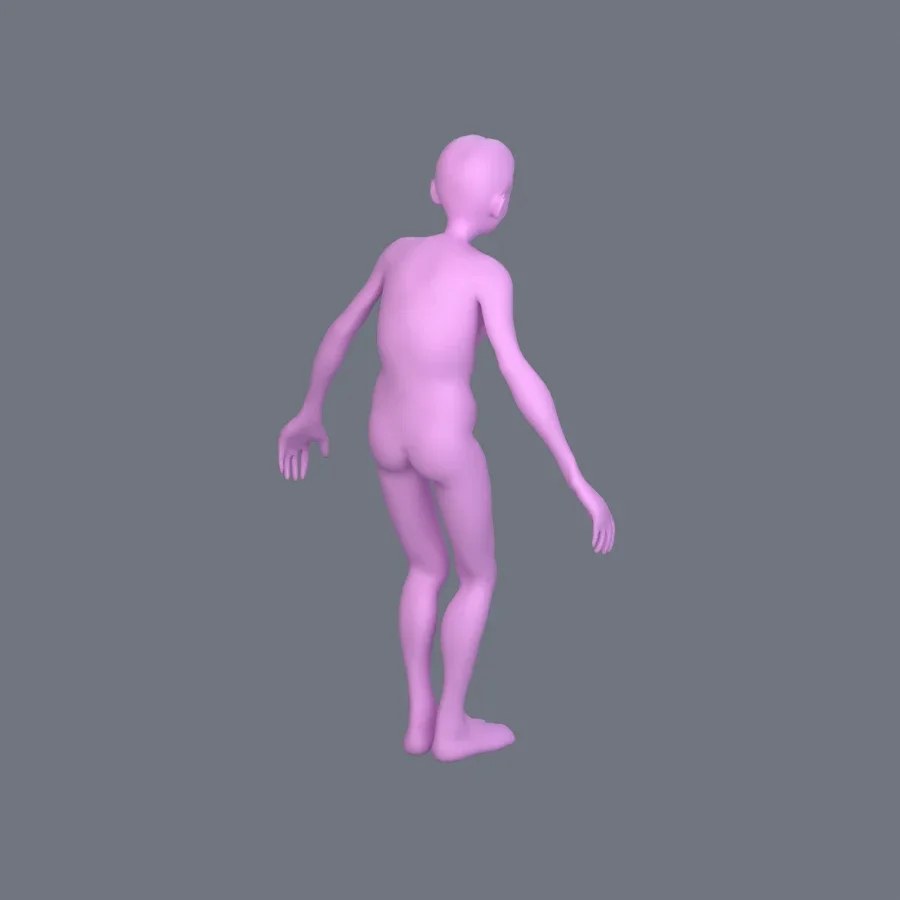 Basemesh Female Elderly, 3D model preview 7