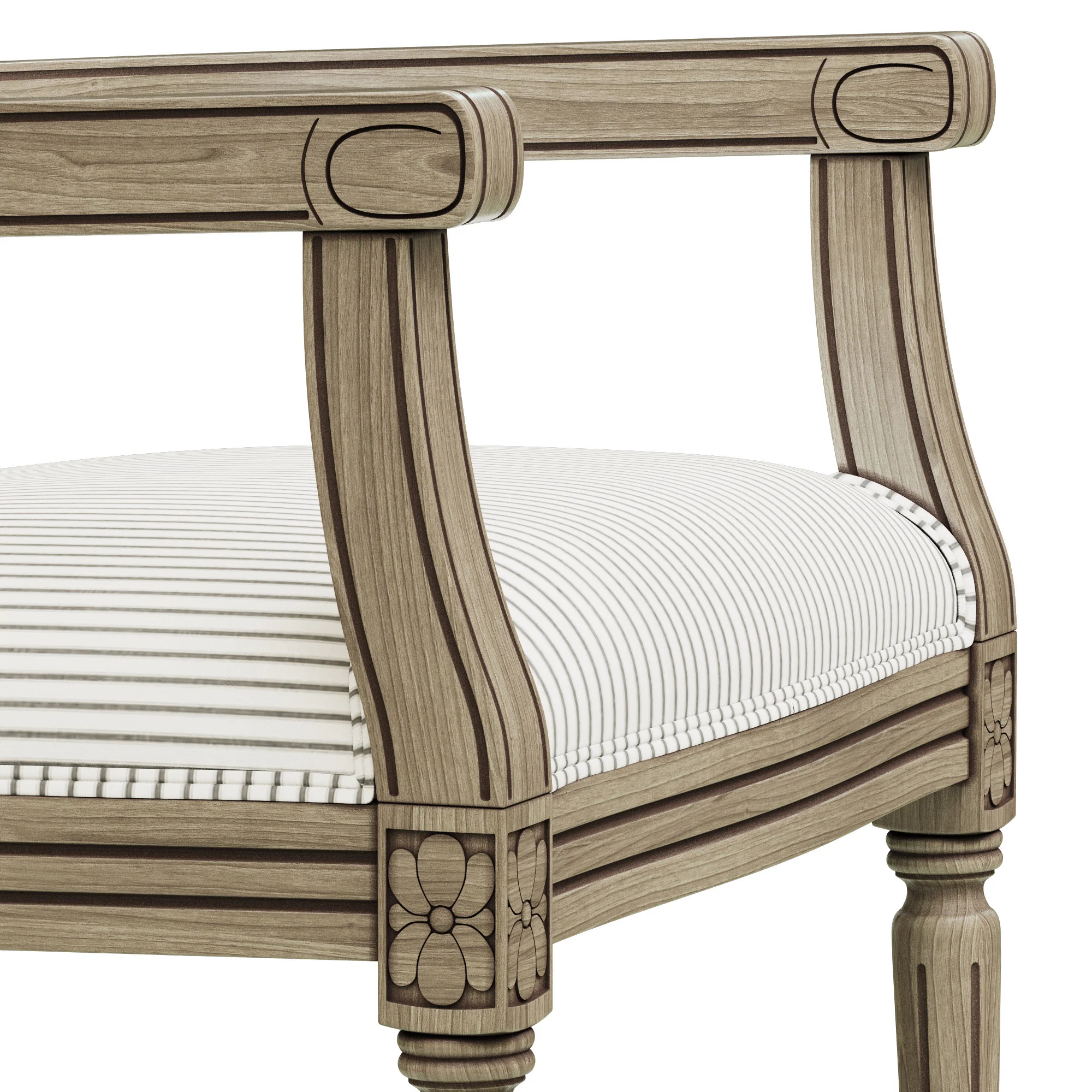 Loft Concept French Chairs Provence Strip ArmChair — 3D model preview 6