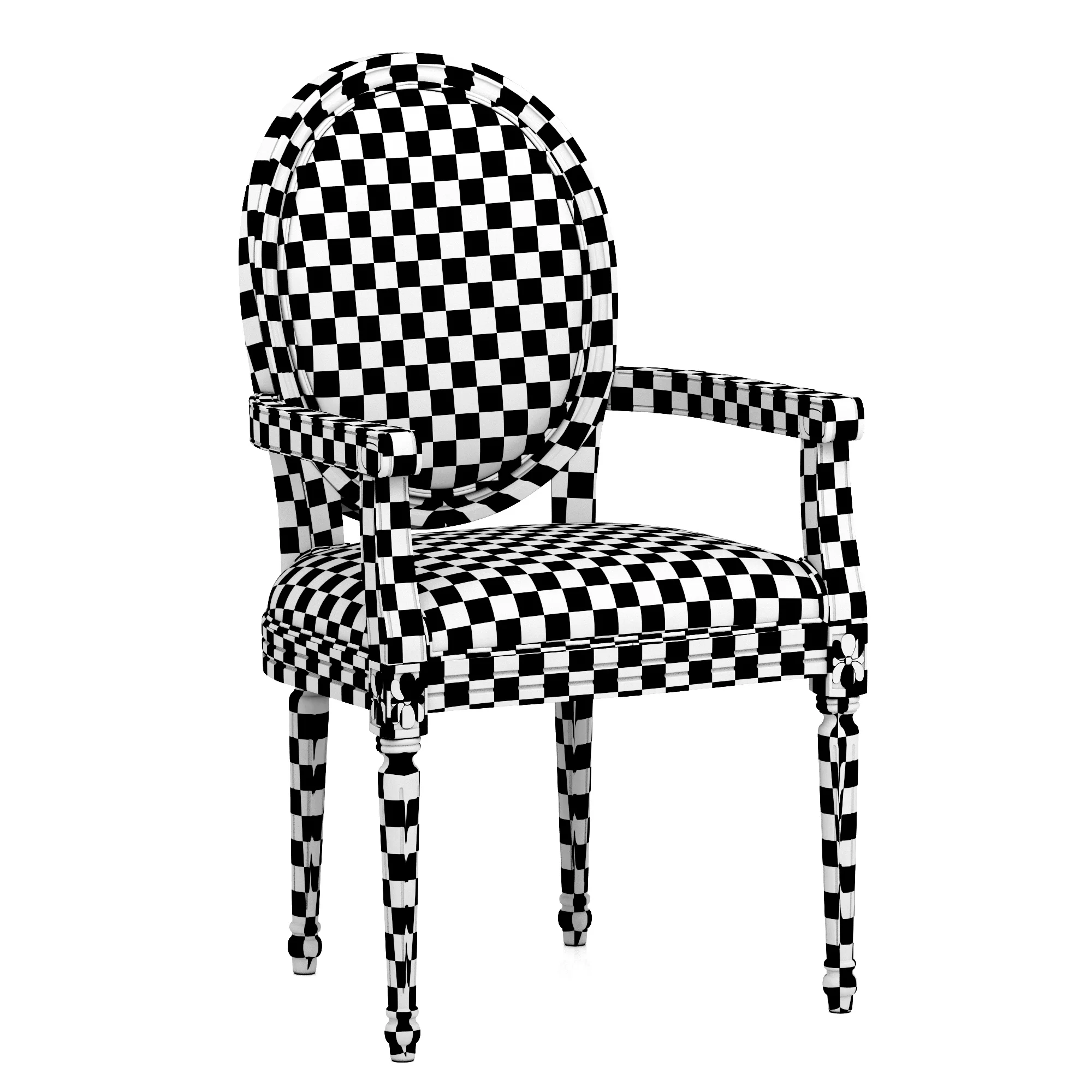 Loft Concept French Chairs Provence Strip ArmChair — 3D model preview 9