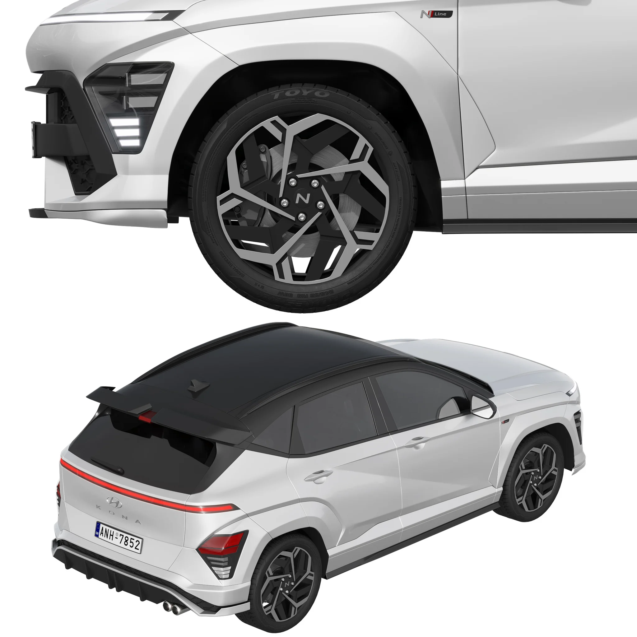 Hyundai Kona N Line 2024, 3D model preview 2