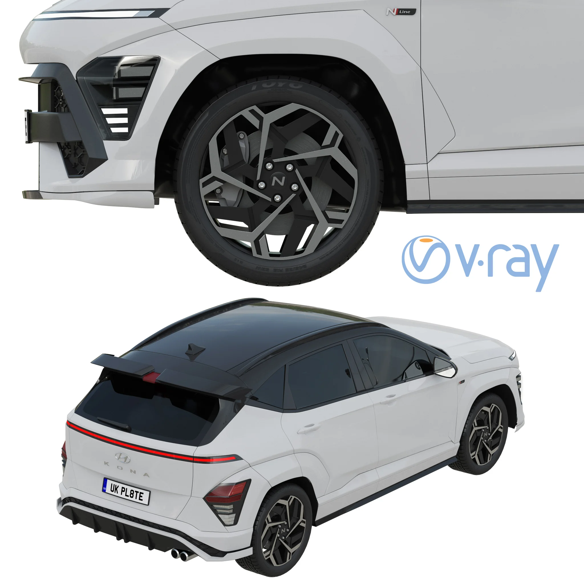 Hyundai Kona N Line 2024, 3D model preview 4