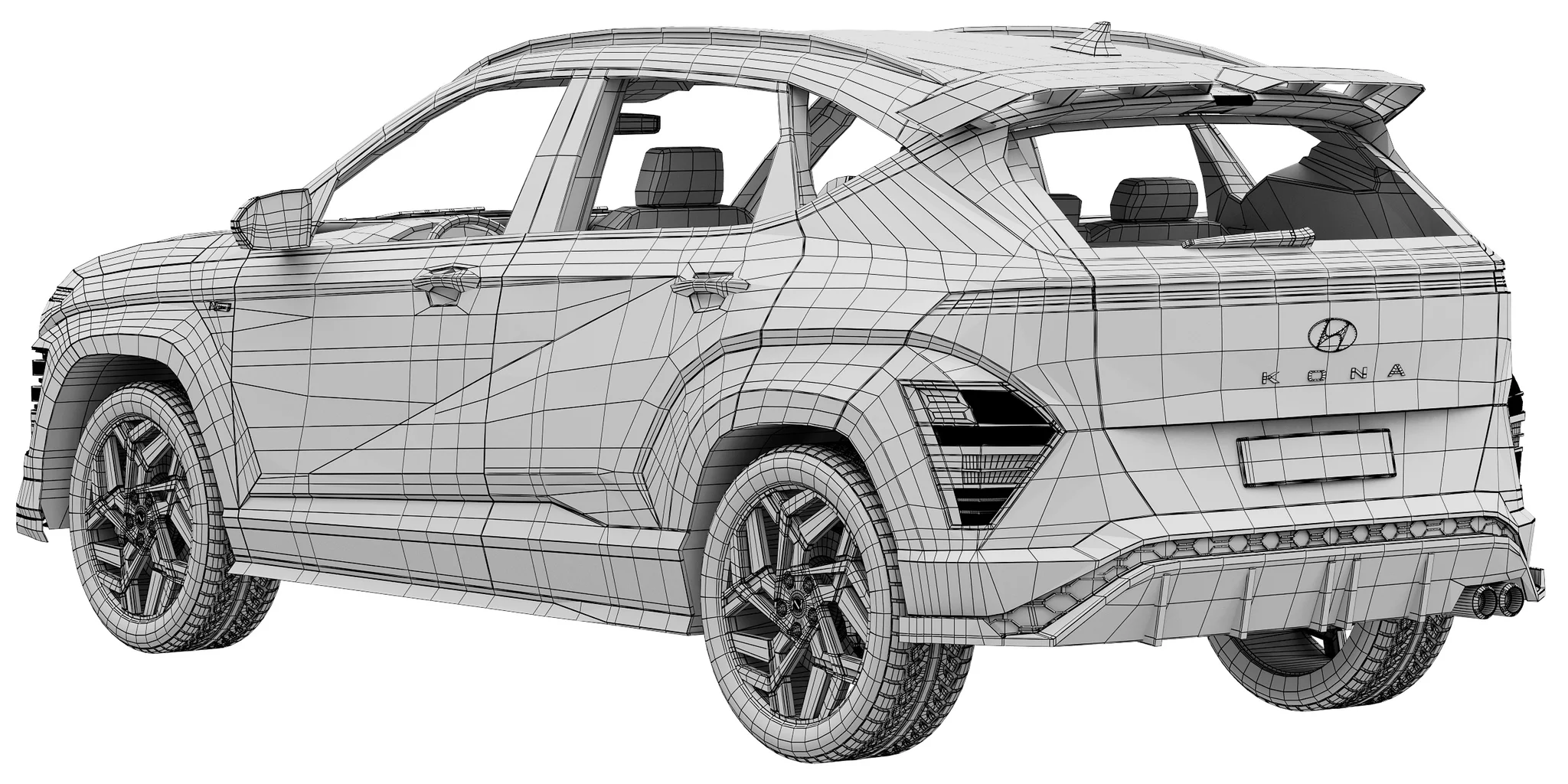 Hyundai Kona N Line 2024, 3D model preview 23