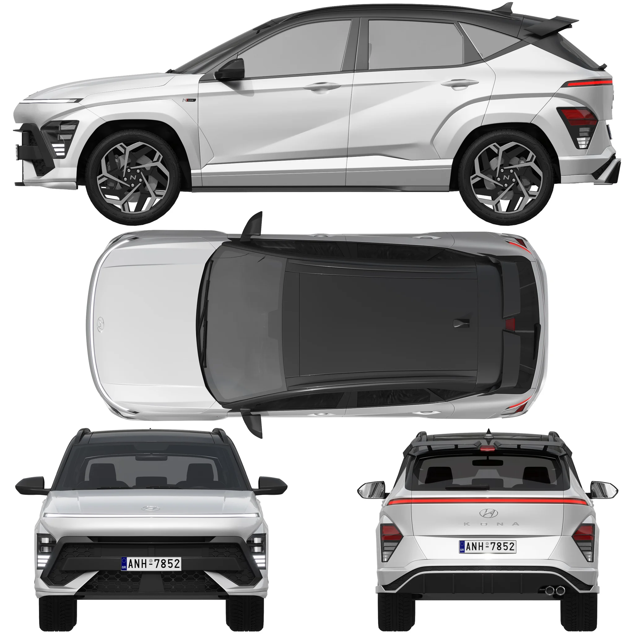 Hyundai Kona N Line 2024, 3D model preview 28
