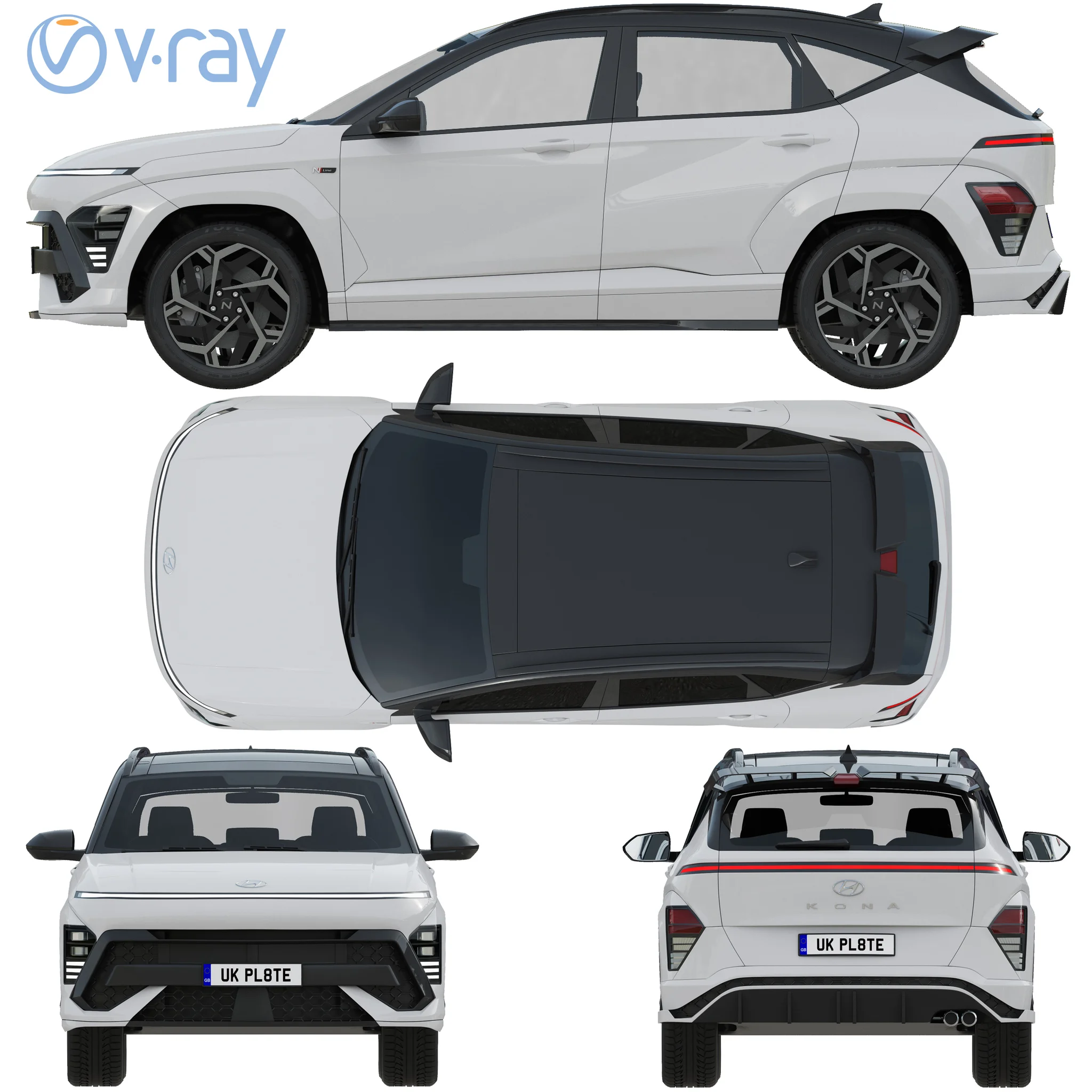 Hyundai Kona N Line 2024, 3D model preview 30