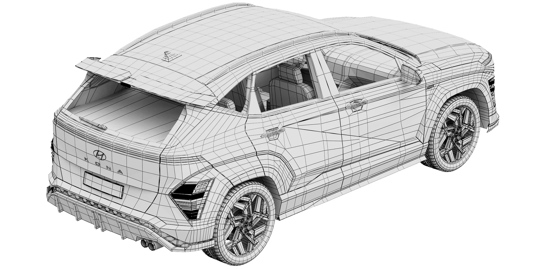 Hyundai Kona N Line 2024, 3D model preview 36