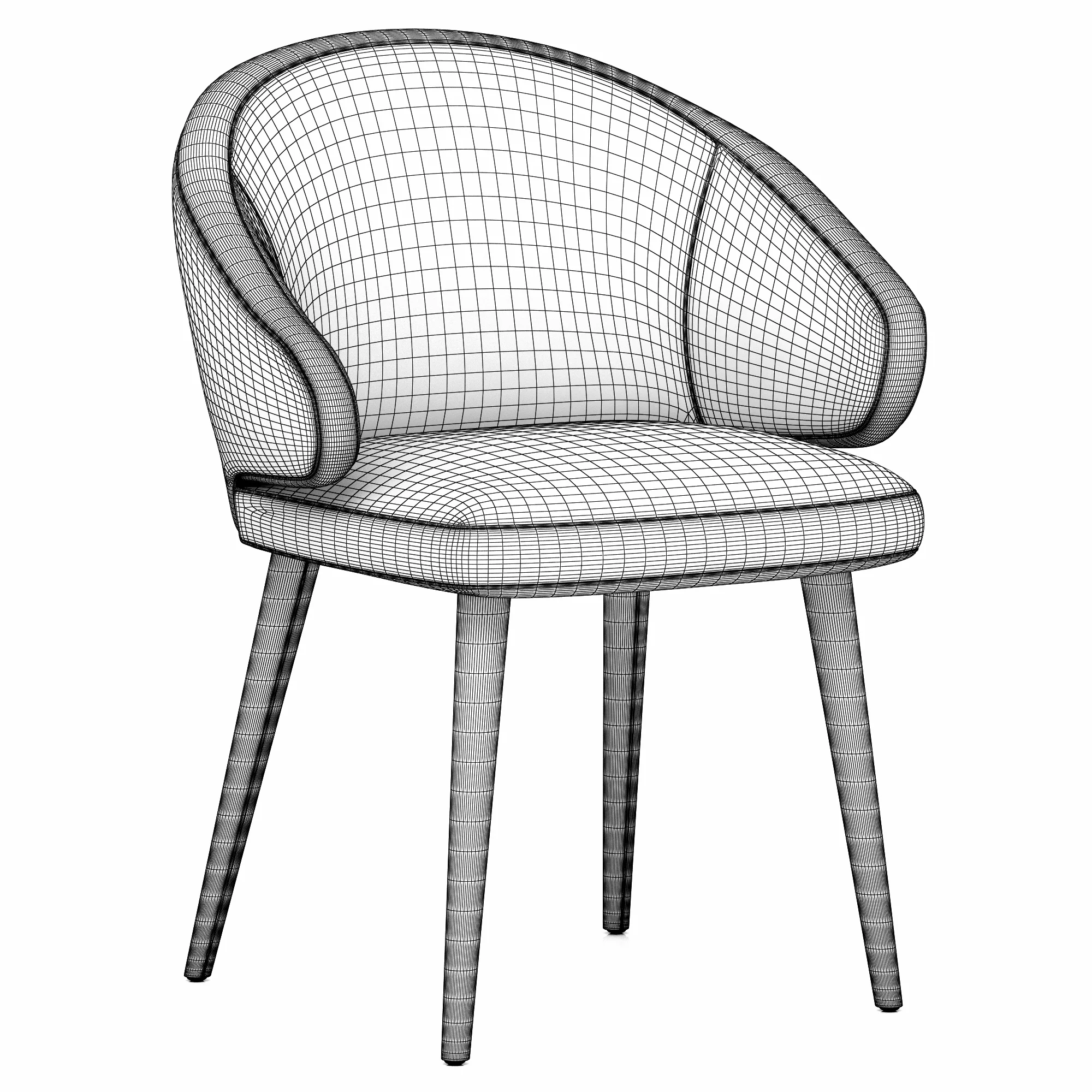 Eichholtz Dining Chair Cardinale — 3D model preview 8