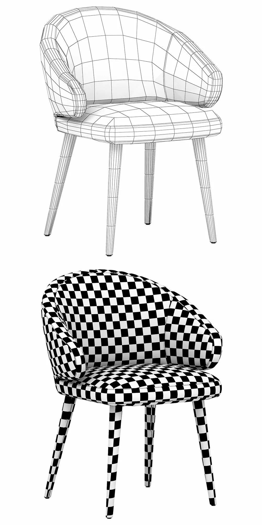 Eichholtz Dining Chair Cardinale — 3D model preview 10