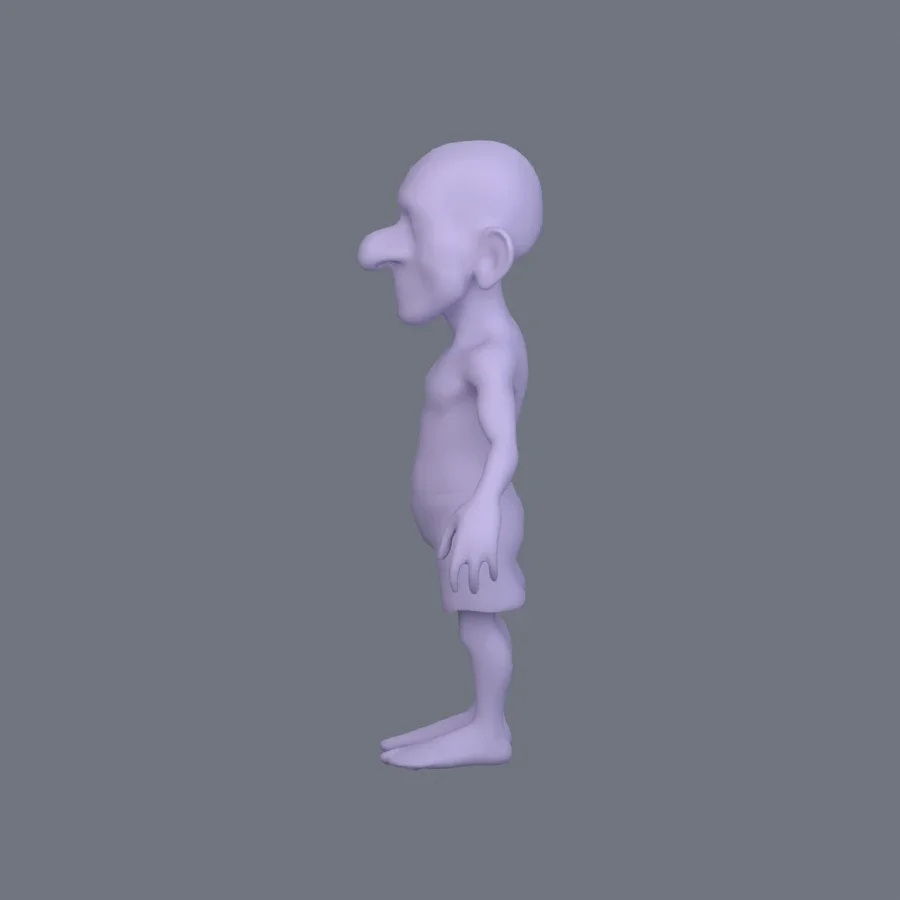 Basemesh Stylized 001, 3D model preview 3