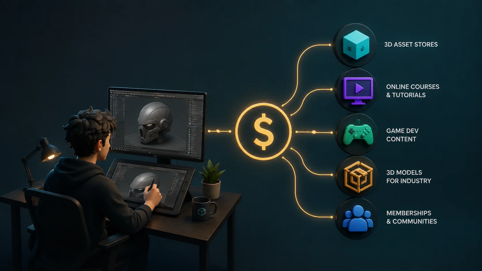 How to Earn Money as a 3D Artist Without Freelancing